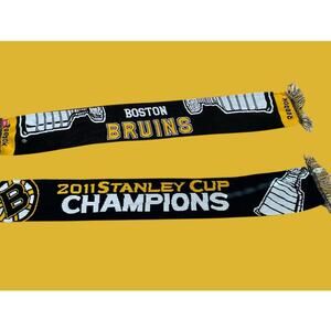 Boston Bruins Reebok 2011 Stanley Cup NHL Faceoff Collection Hockey Scarf 56"